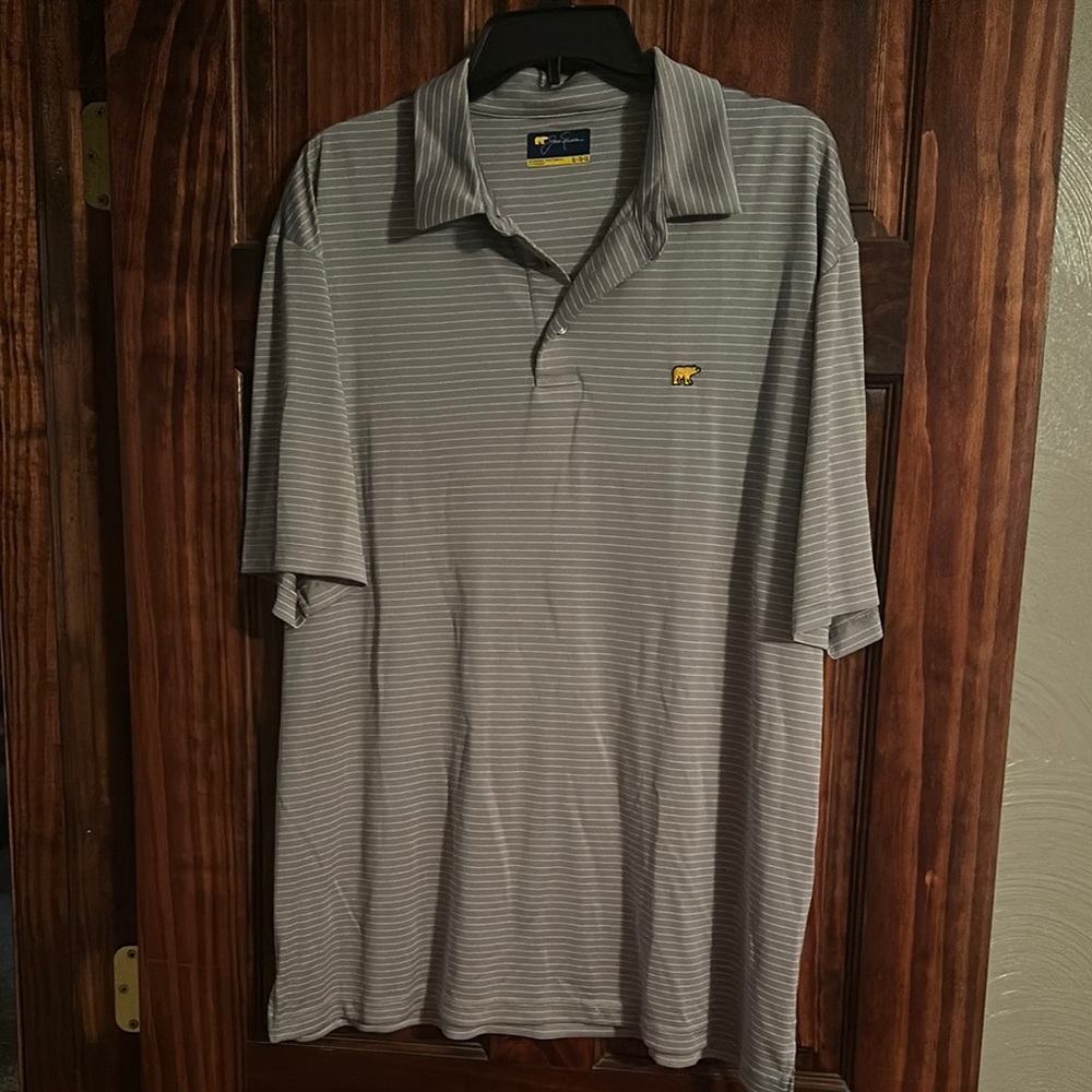 Jack Nicklaus Men's Gray Striped polo Shirt